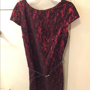 Sexy red/black laced dress